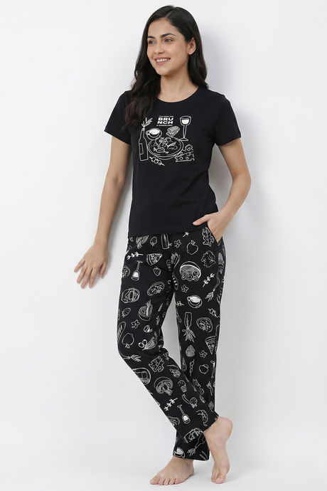 Zivame Knit Cotton Pyjama Set - Tap Shoe — image 5